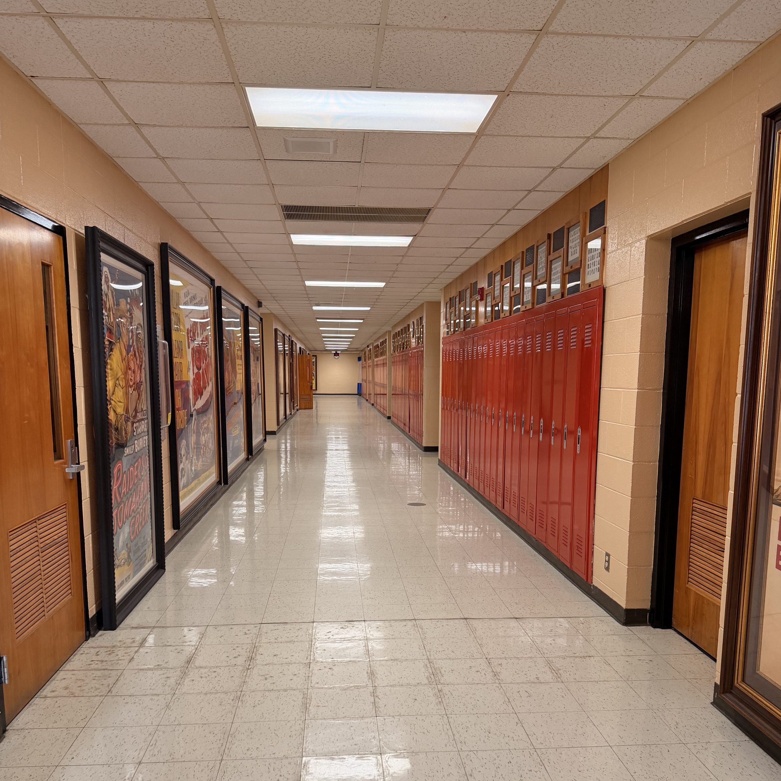 Movie poster hallway